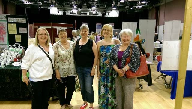 Wiltshire - OPCs Linda Hull, Sandy Mursell, Linda de Santiz, Sam Butler & Liz Corfield at Wilts FHS Open Day June 2014