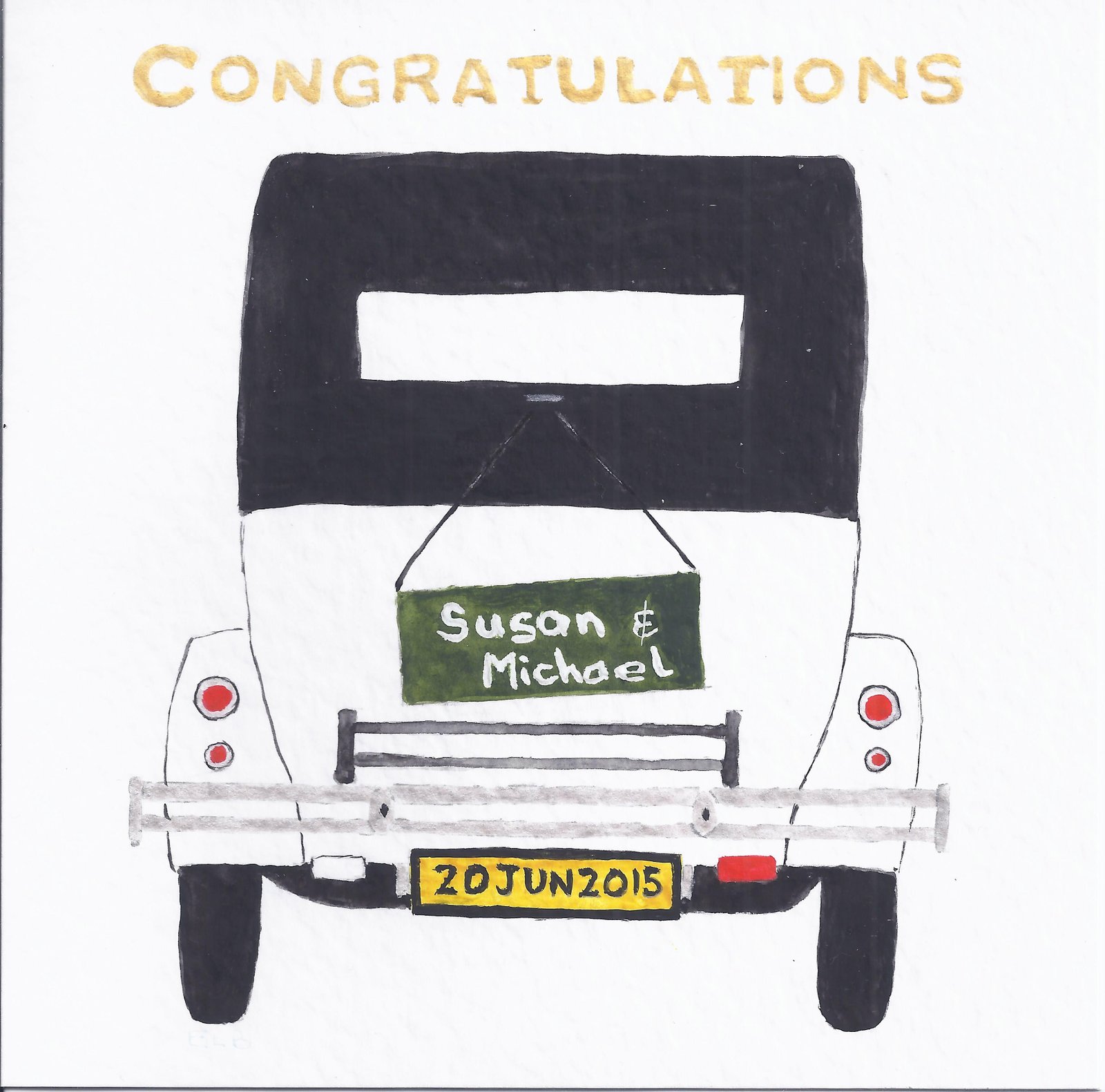 Susan & Micheal Wedding card by Eillen Barnett