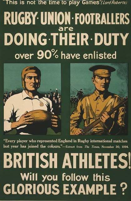 WWI Recruitment Posters - Rugby